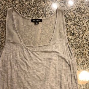 Heather grey sheer panel tank